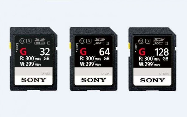 Новые SD карты Sony SF-G позволяют записывать со скоростью 299 MBps