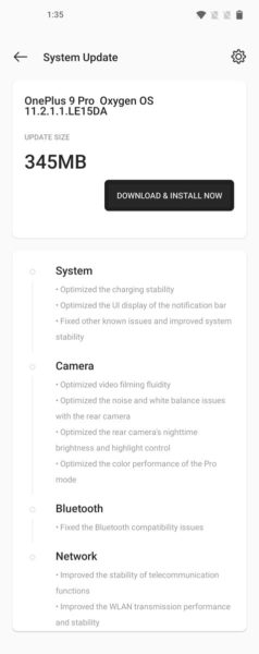 OnePlus 9 и OnePlus 9 Pro получают первое обновление ПО