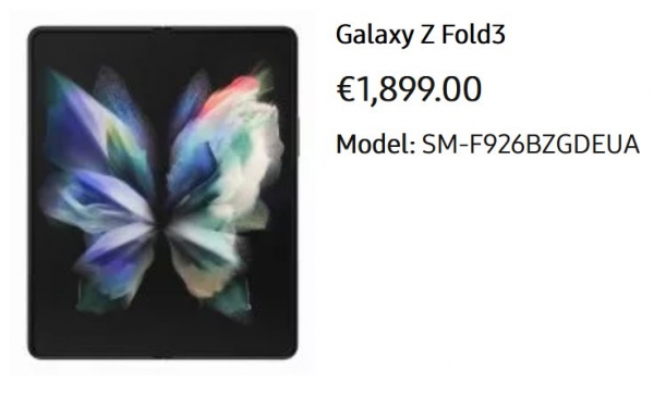 Стоимость Samsung Galaxy Z Fold 3, Z Flip 3, Watch 4 и Buds 2