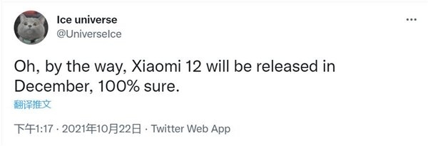 Xiaomi 12: сомнении в дате выхода уже нет