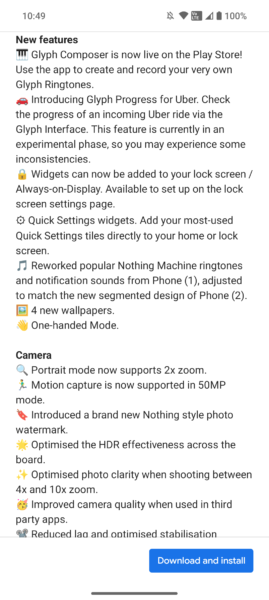Для Nothing Phone 2  вышло обновление Nothing OS 2.0.1