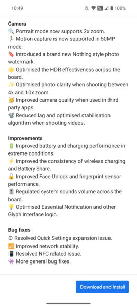 Для Nothing Phone 2  вышло обновление Nothing OS 2.0.1