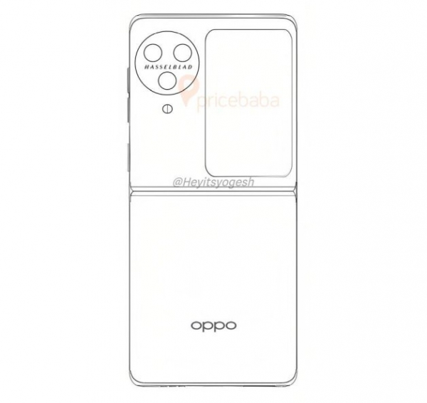 Схема дизайна OPPO Find N3 Flip: первый взгляд на наследника хита